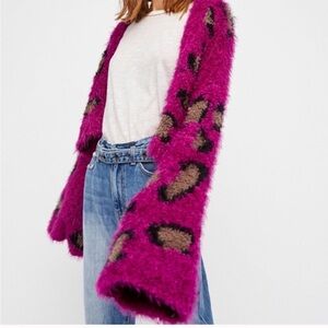 Free People Wild Cat Sweater Cardigan